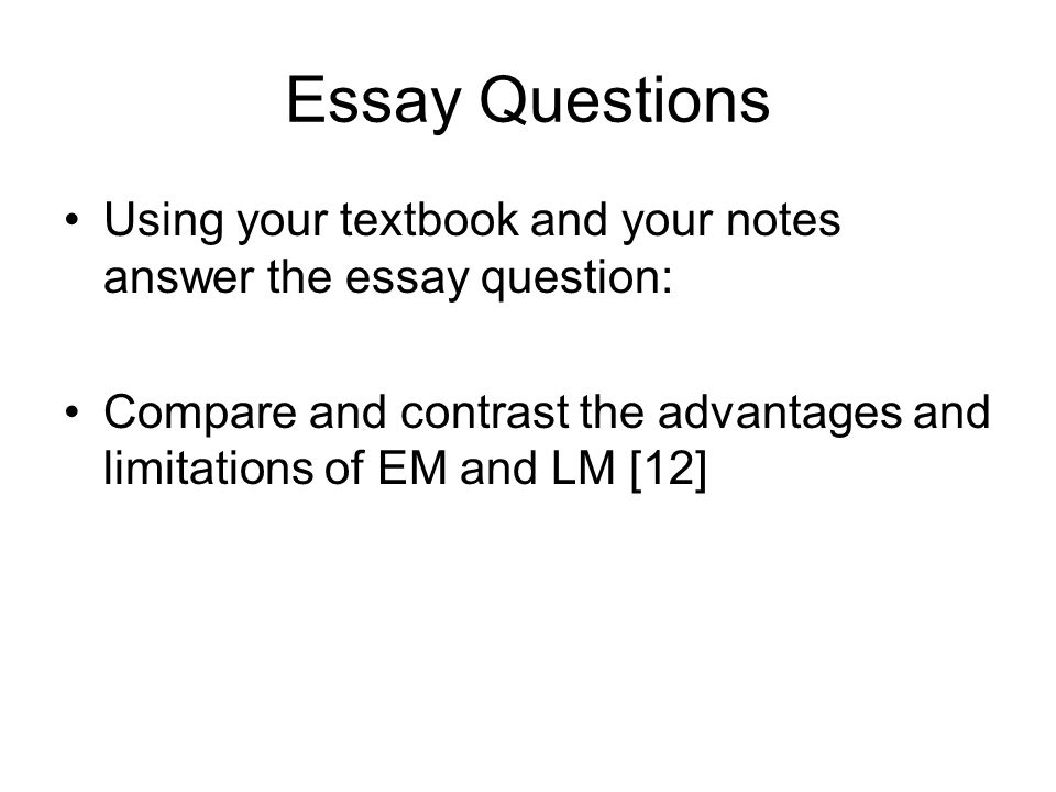 Advantages of essay type questions